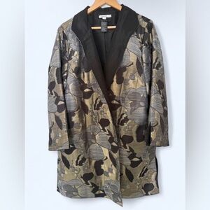 Chico's Traveler’s Collection Floral Jacquard Jacket